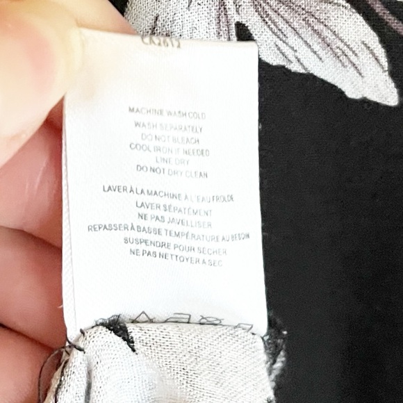 Spiritual Gangster Black Floral Kimono with Pockets each Side, Front Ties - Picture 7 of 12